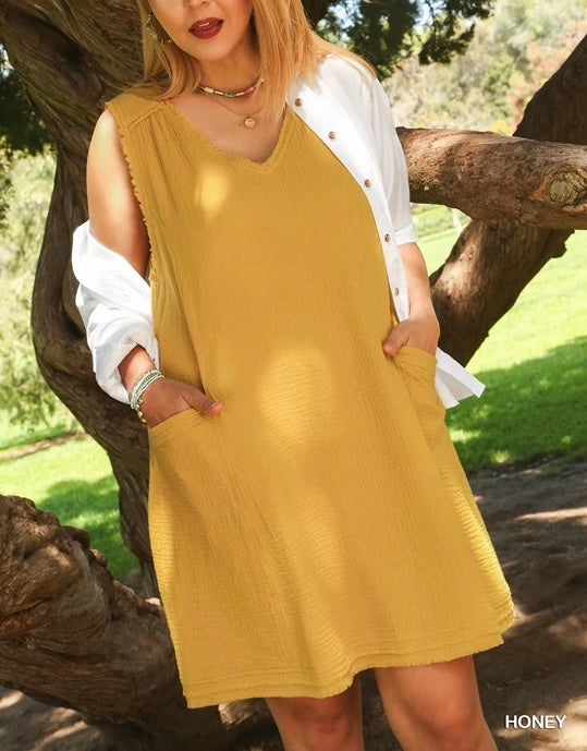 Honey Dress W/Pockets