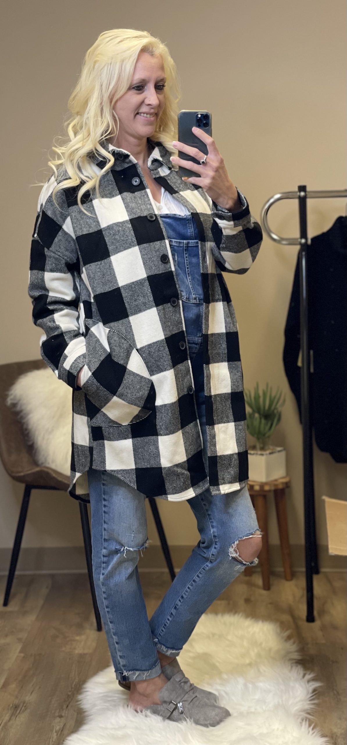 rd style plaid jacket